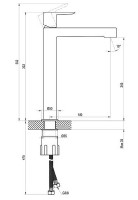 RAVAK PURI PU 015.20 baterie umyvadlová stojánková, bez výpusti, černá mat   X070182